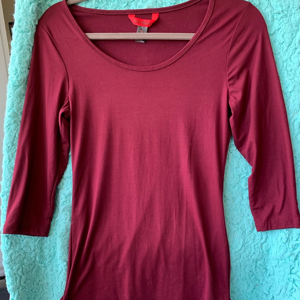 Burgundy Stretchy Tunic